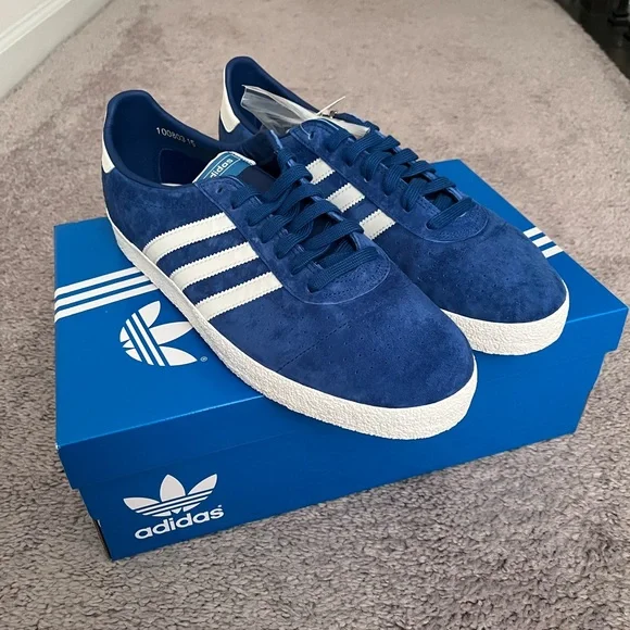 Adidas Munchen Super SPZL shoes sneakers mens new blue suede B41812